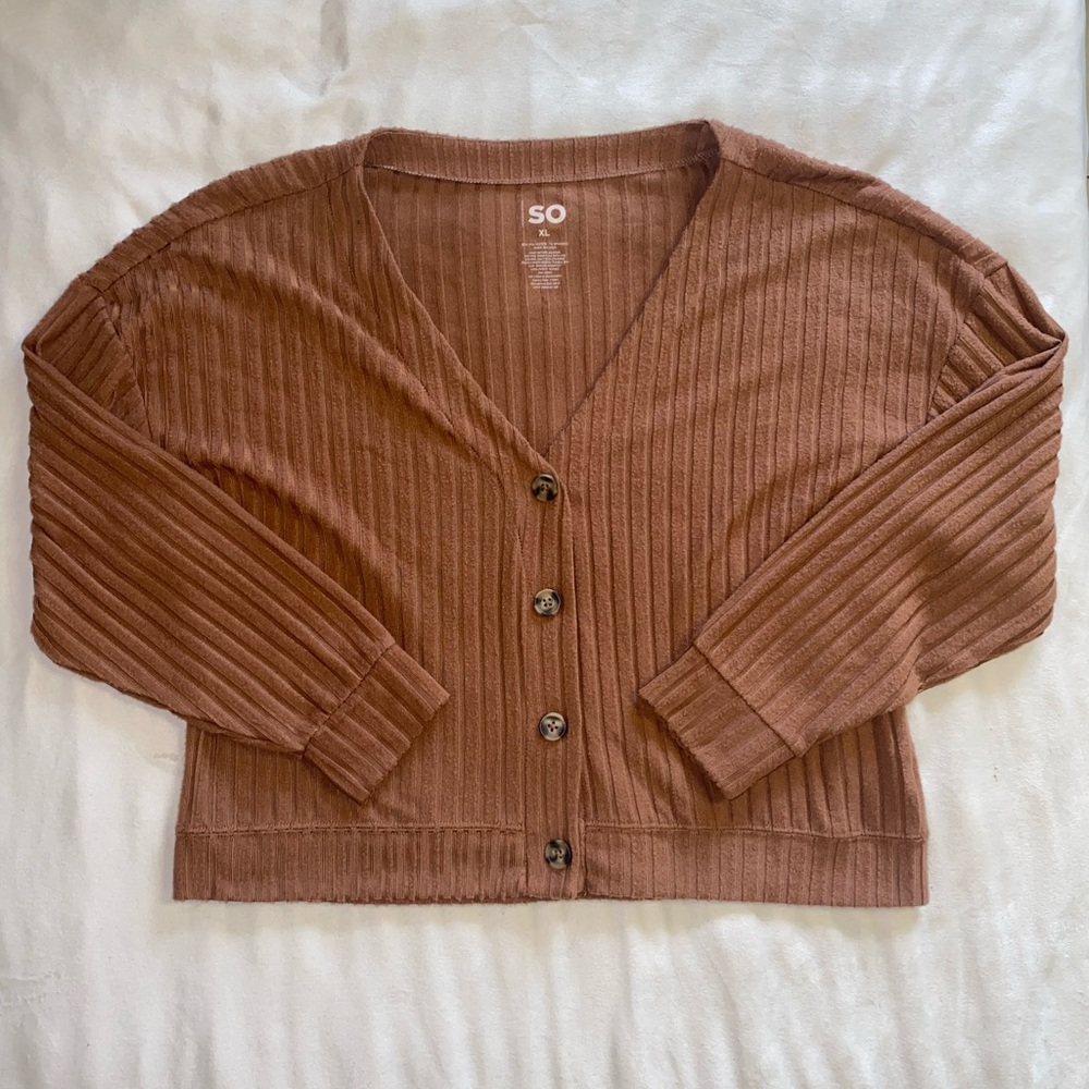 SO Ribbed Cardigan